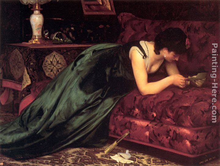 The Love Letter painting - Emile Levy The Love Letter art painting